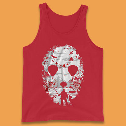 Crystal Lake Jason Voorhees Face Mask Halloween Friday The 13th Horror Movie Tank Top