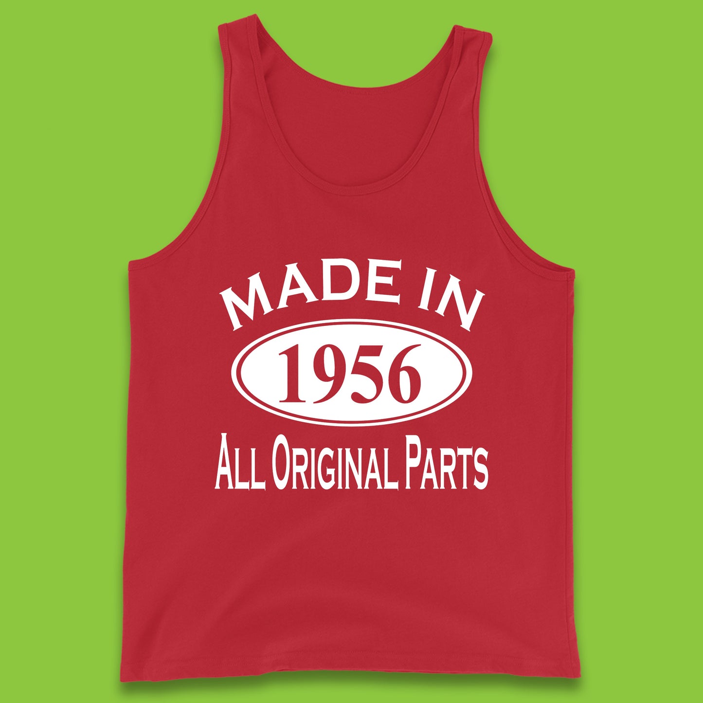 Made In 1956 All Original Parts Vintage Retro 67th Birthday Funny 67 Years Old Birthday Gift Tank Top