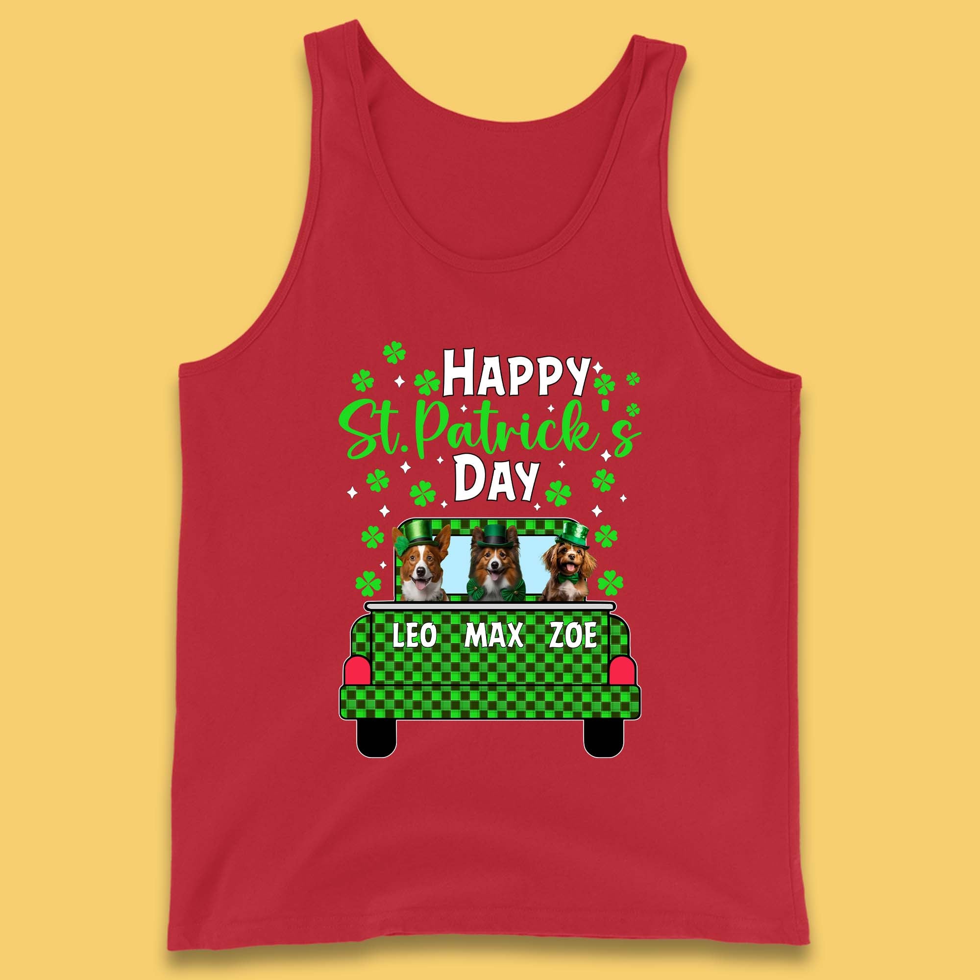 Personalised Dog St. Patrick's Day Tank Top