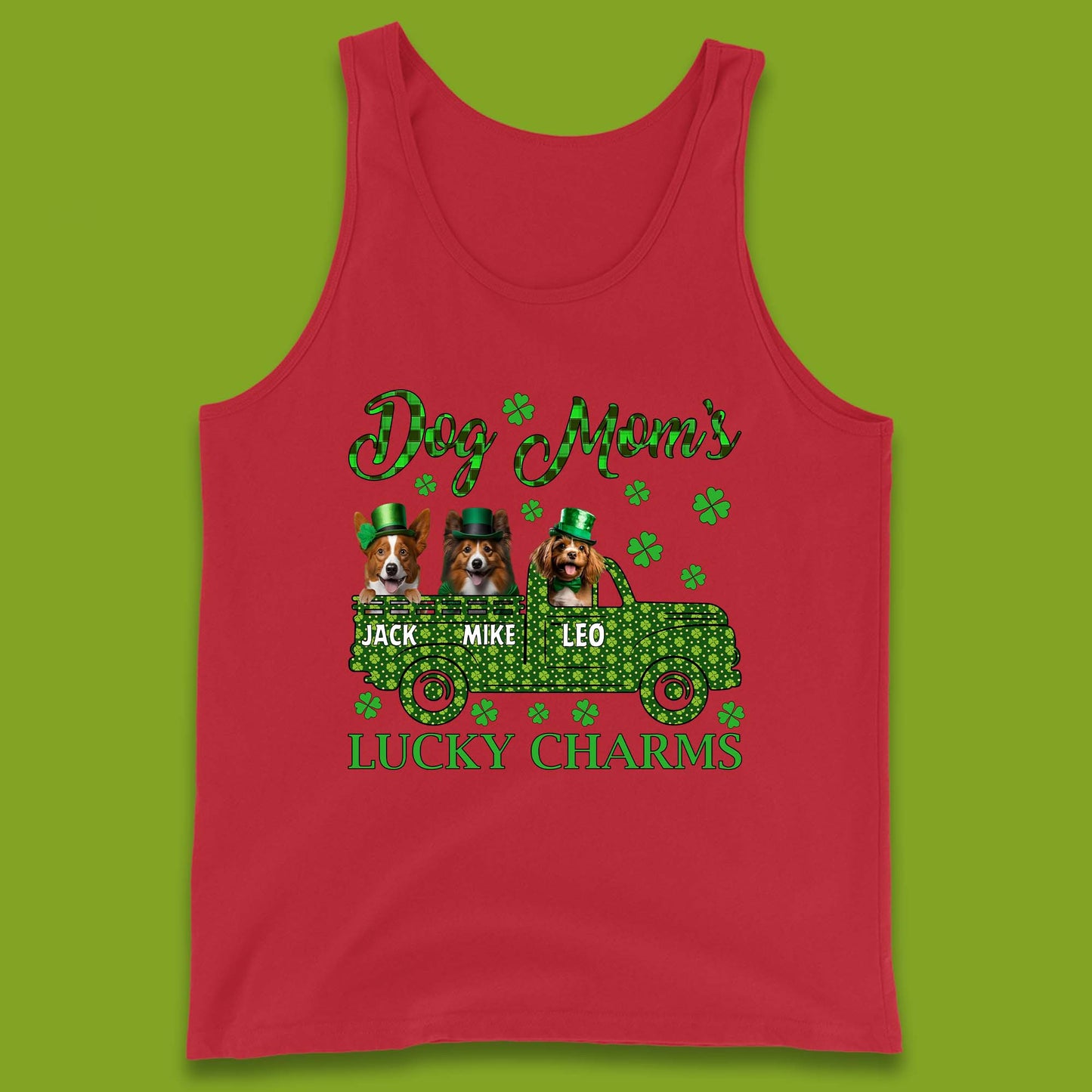 Personalised Dog Mom's Lucky Charms Tank Top
