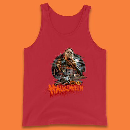 Halloween II The Nightmare Isn't Over Vintage Halloween Movie Poster Micheal Myers Horror Character Tank Top