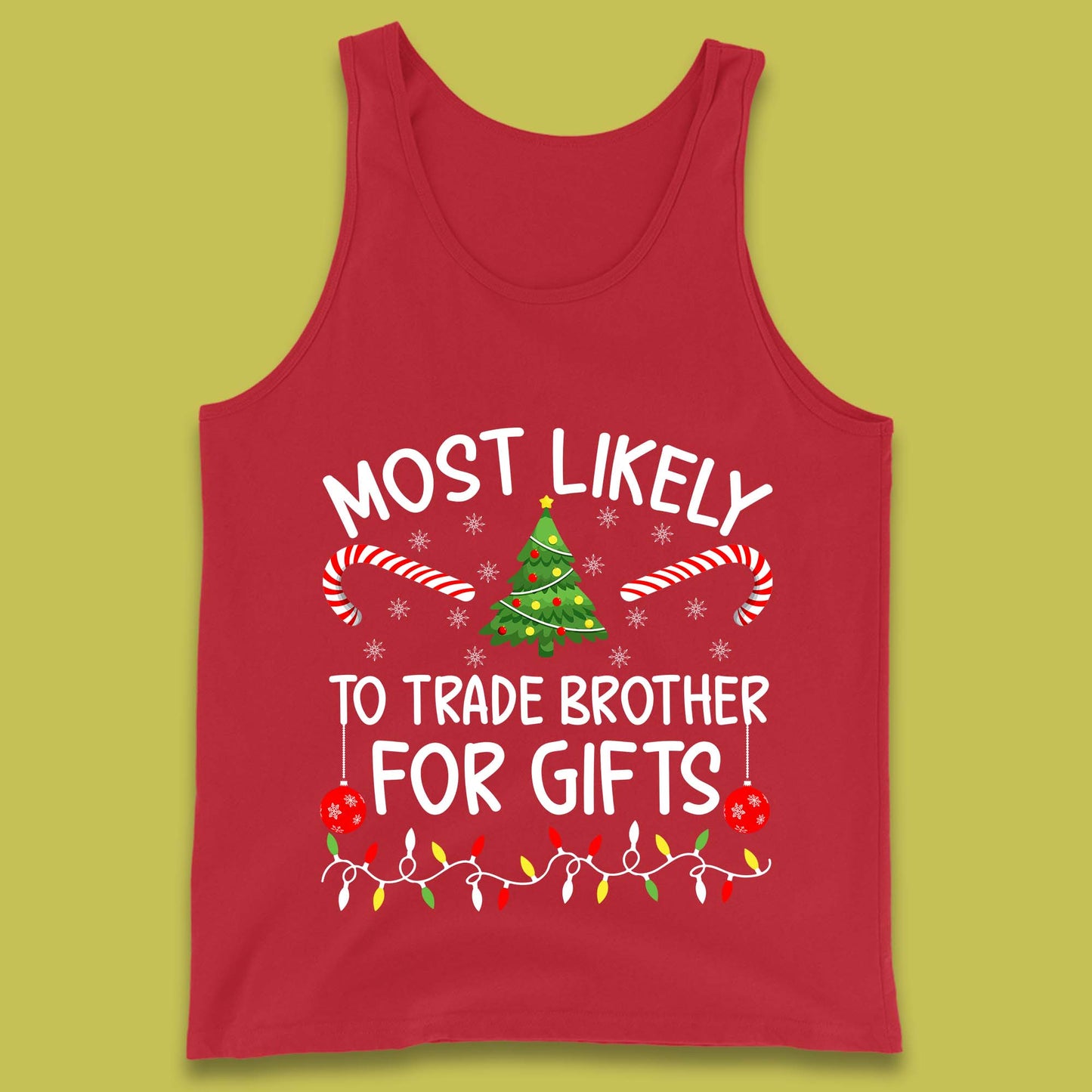 trade brother for christmas gifts tank top