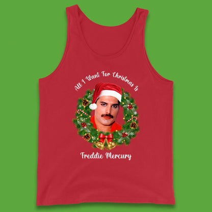 Freddie Mercury Christmas Tank Top
