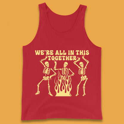We're All In This Together Dancing Skeletons Halloween Day Spooky Season Tank Top