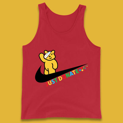 Just Donate Spotty Pudsey Bear Children In Need Fundraising Pudsey Bear Tank Top