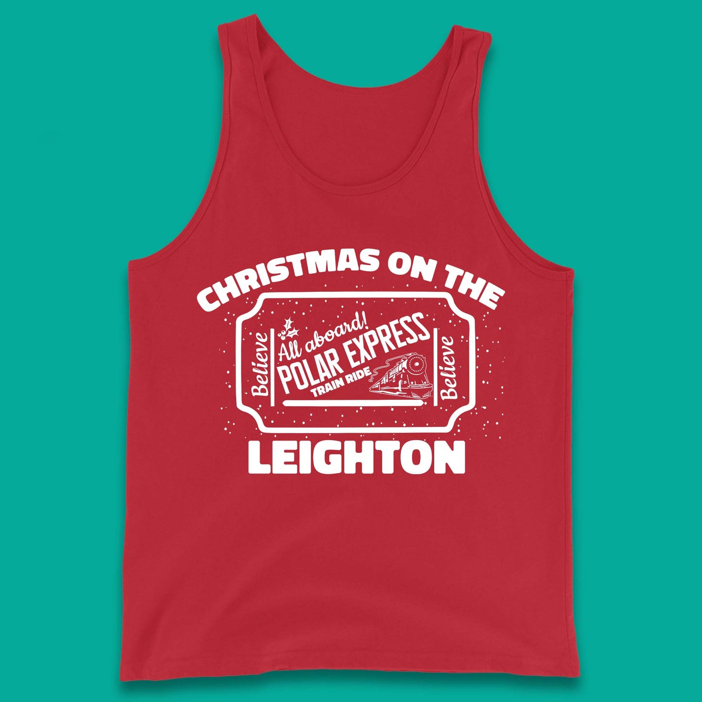 Polar Express Christmas Train Tank Top