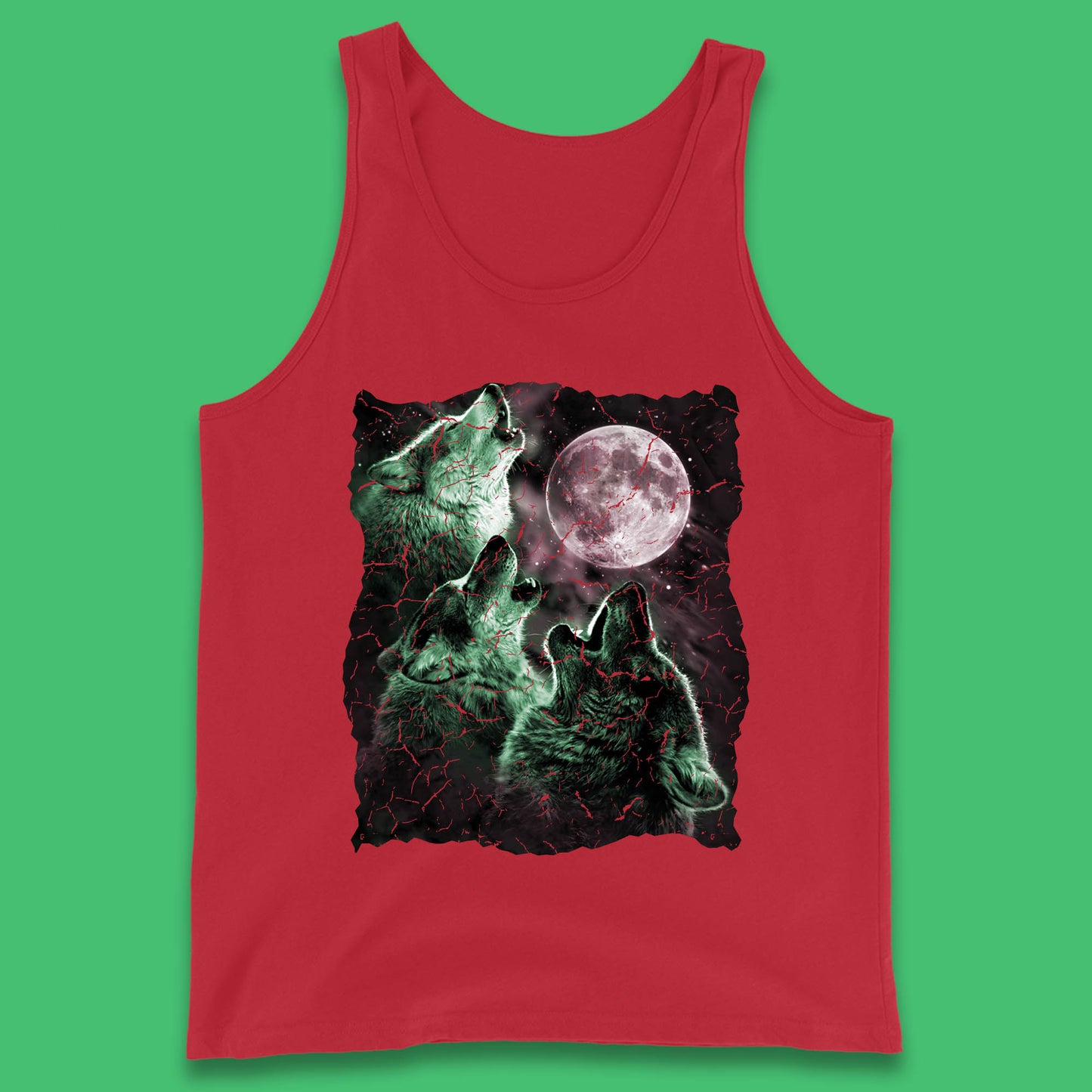 Three Wolf Howling At Moon Wild Free Wolves Three Wolf Dog Animal The Mountain Tank Top