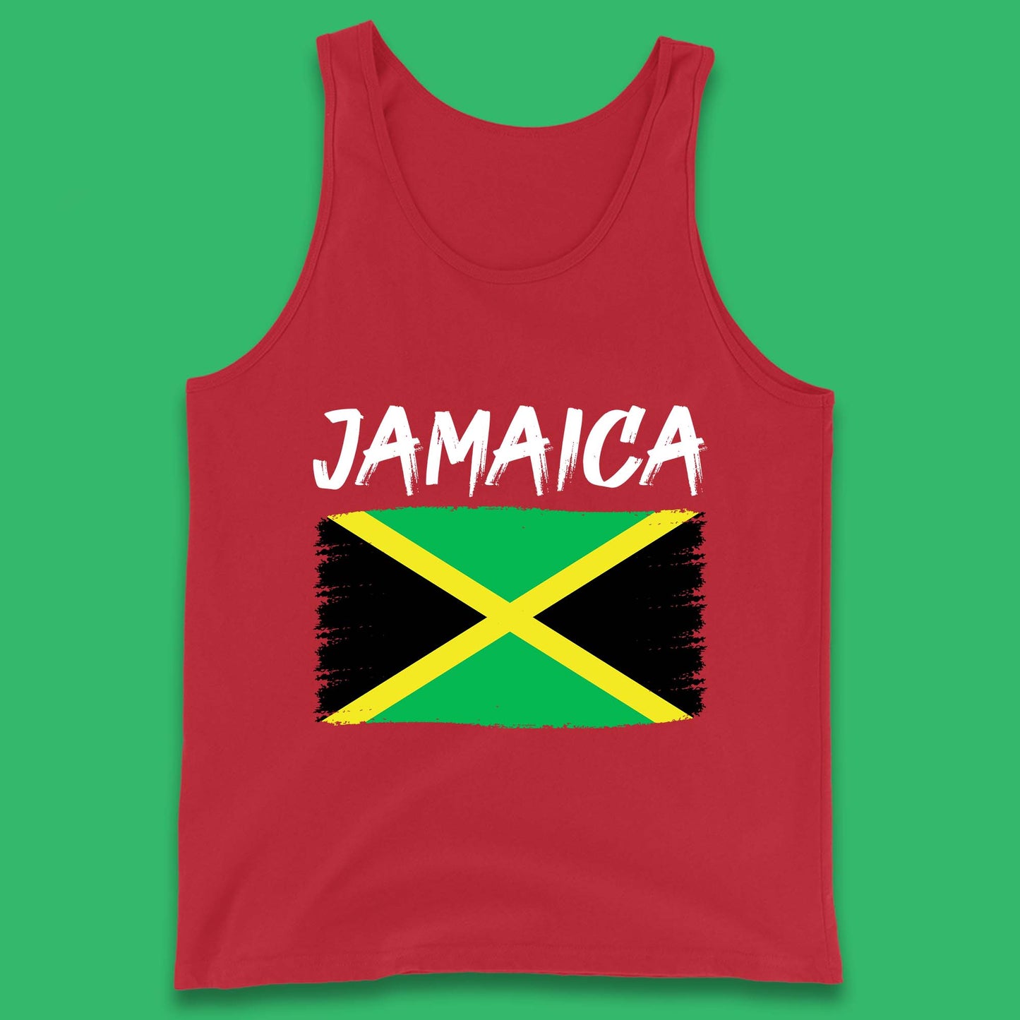 Jamaica Distressed Flag Country In The Caribbean Jamaican Flag Patriotism Tank Top