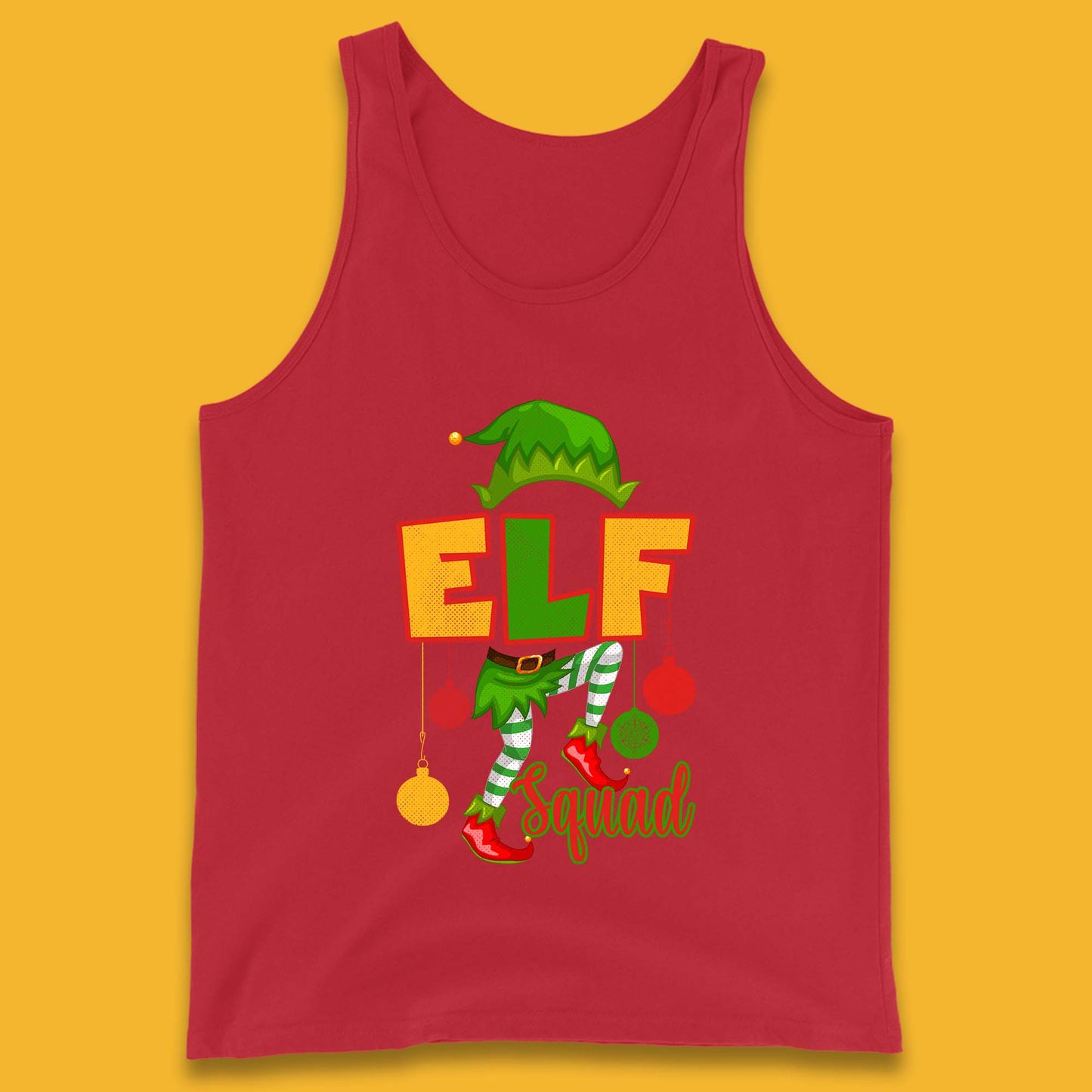 elf squad christmas tank top