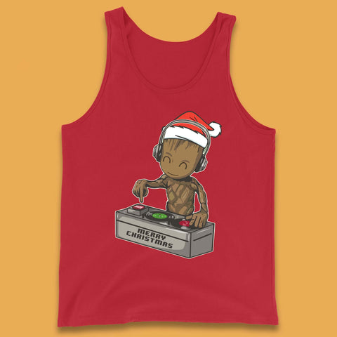 Baby Groot DJ Christmas Tank Top