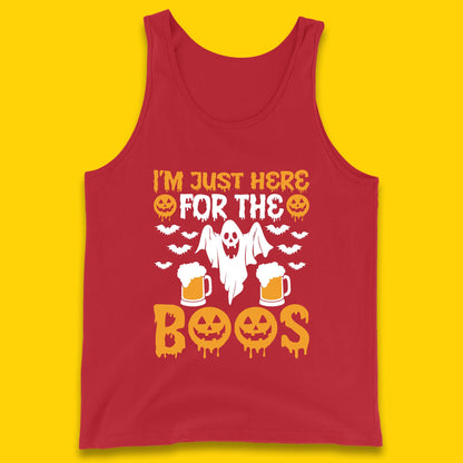 I'm Just Here For The Boos Halloween Boo Ghosts Drinking Beer Tank Top