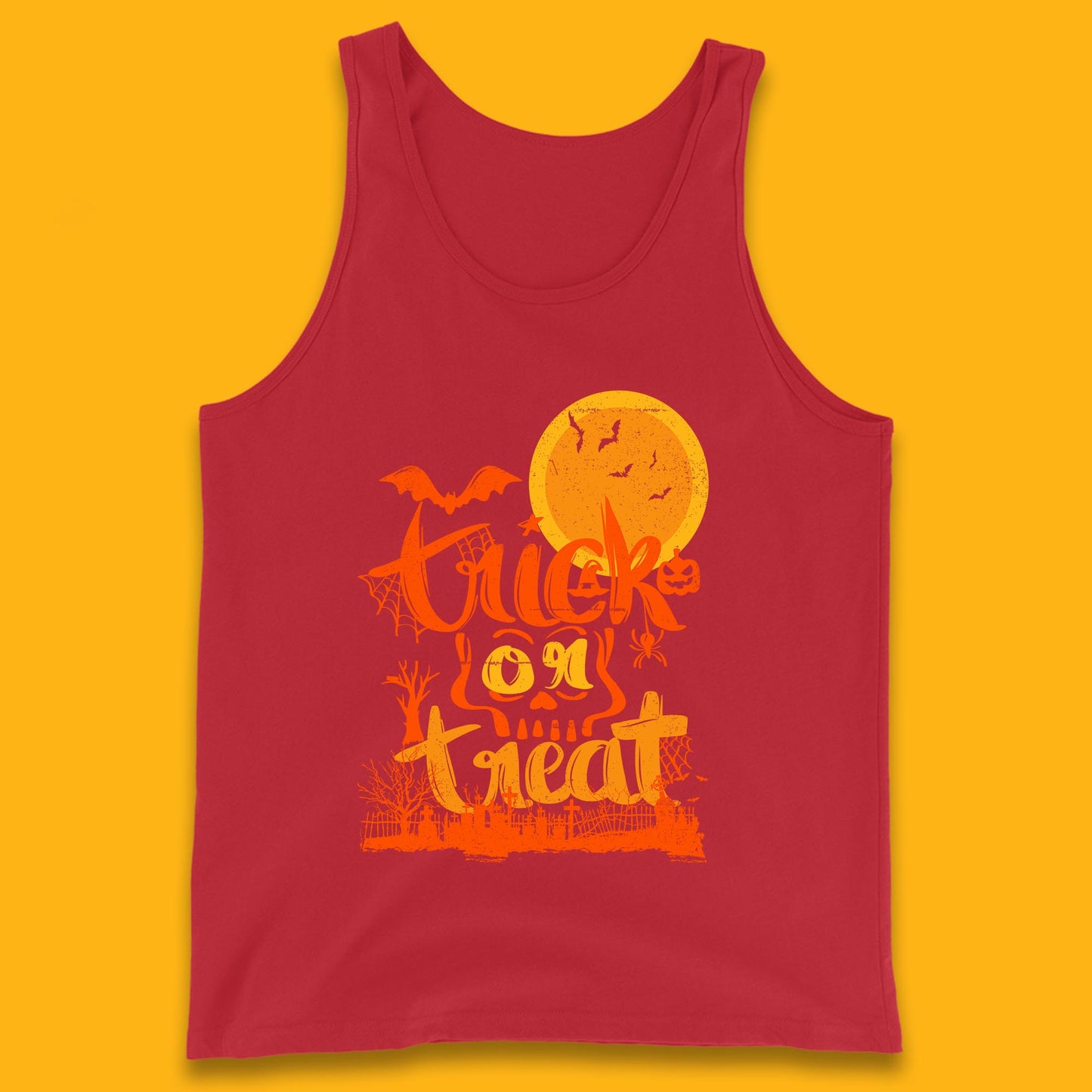 Trick Or Treat Happy Halloween Horror Scary Spooky Season Halloween Vibes Tank Top