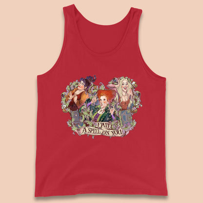 I Putt A Spell On You Halloween Sanderson Sisters Hocus Pocus Vintage Witches Tank Top