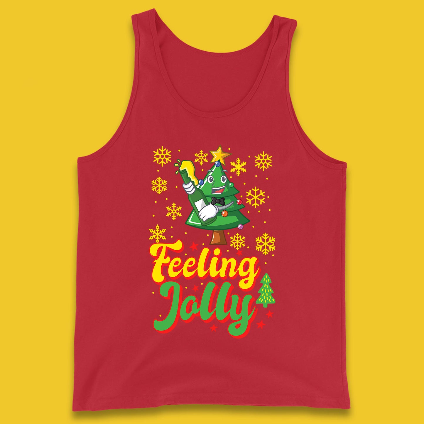 feeling jolly christmas beer tank top
