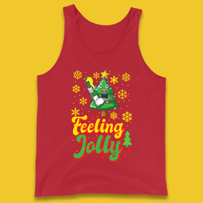 feeling jolly christmas beer tank top