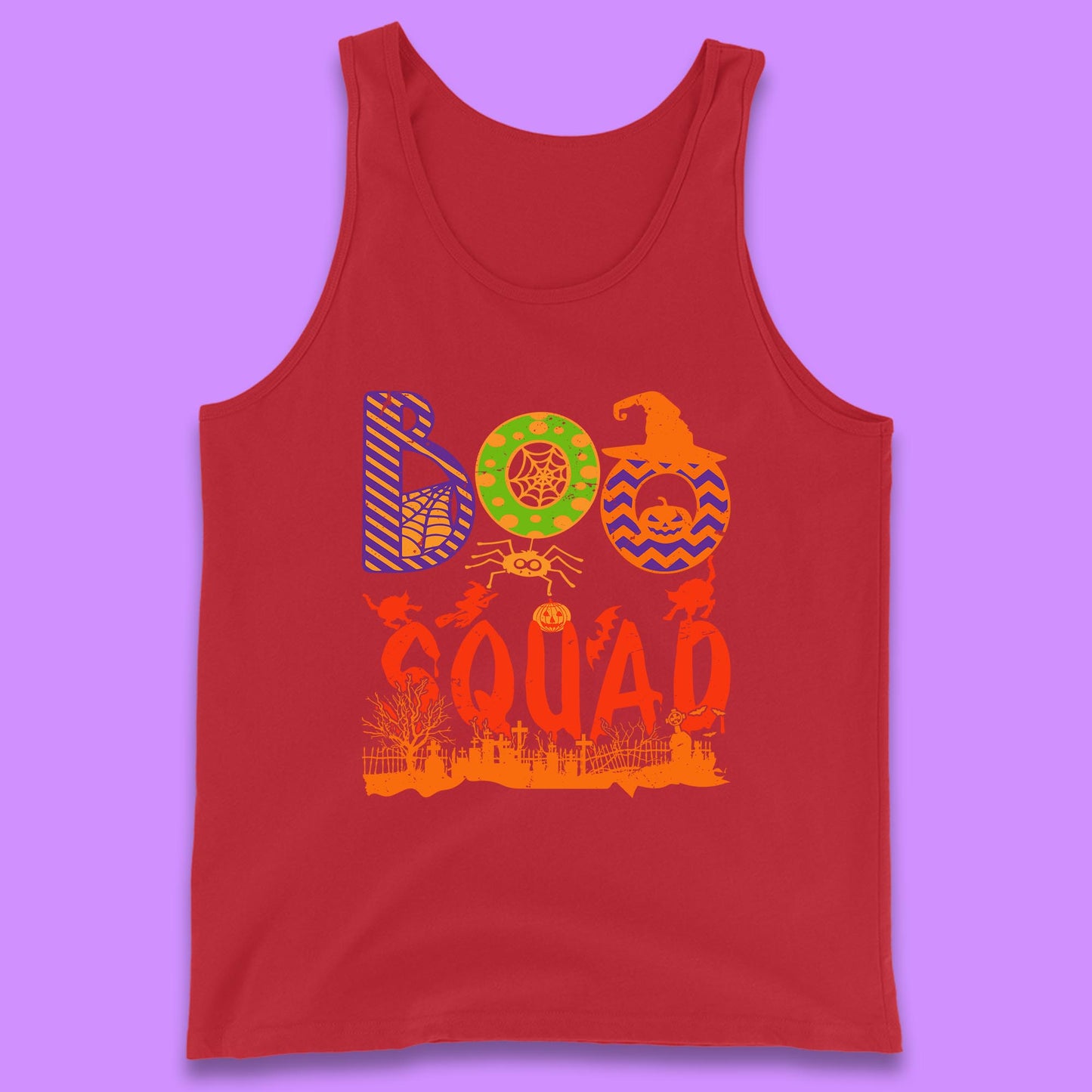 Boo Squad Halloween Matching Costume Horror Boo Crew Tank Top