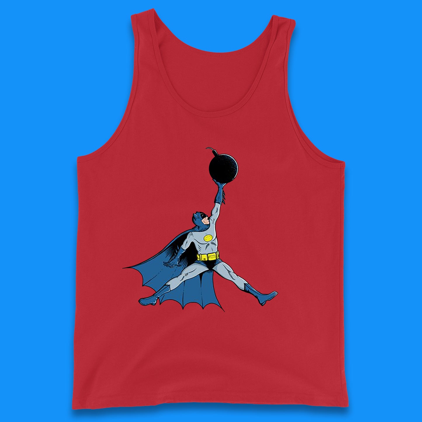 Superhero Batman Jordan Spoof DC Comics Action Adventure Movie Character Tank Top