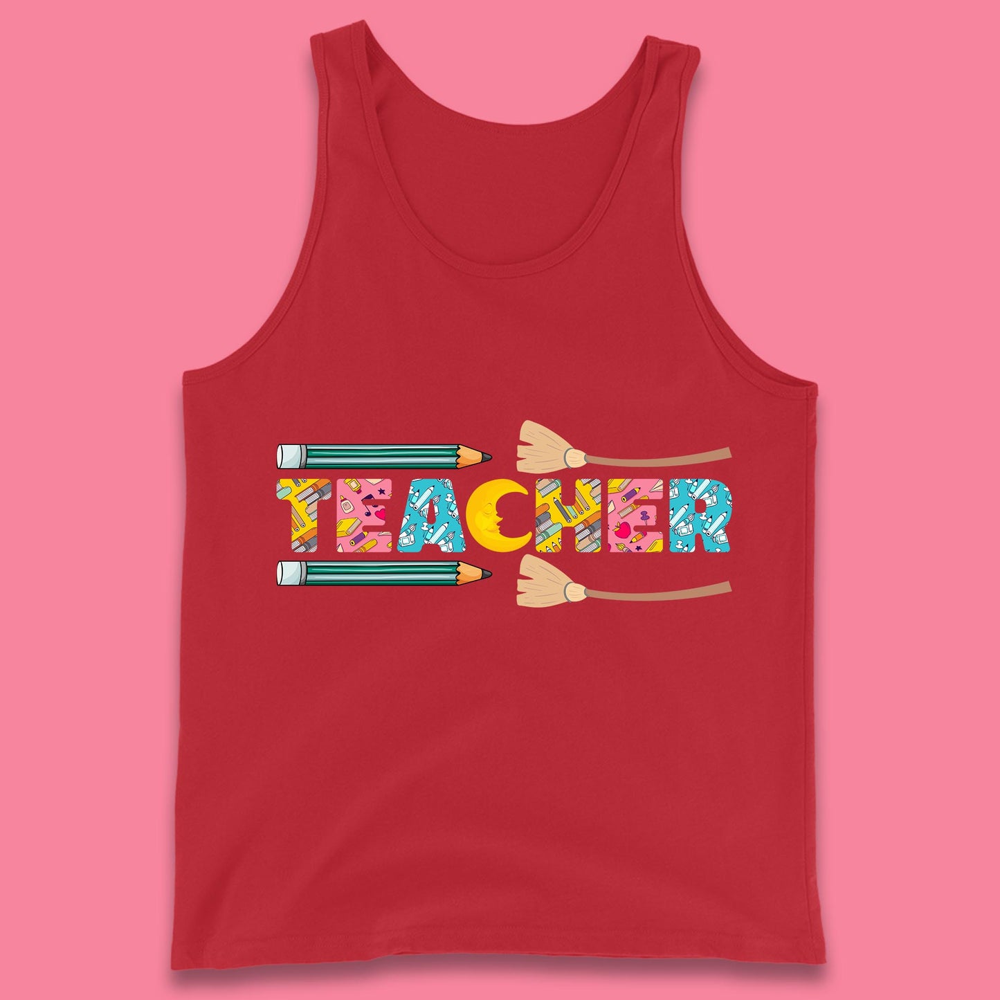 Halloween Teacher Spooky Teacher Ghost Halloween School Tank Top