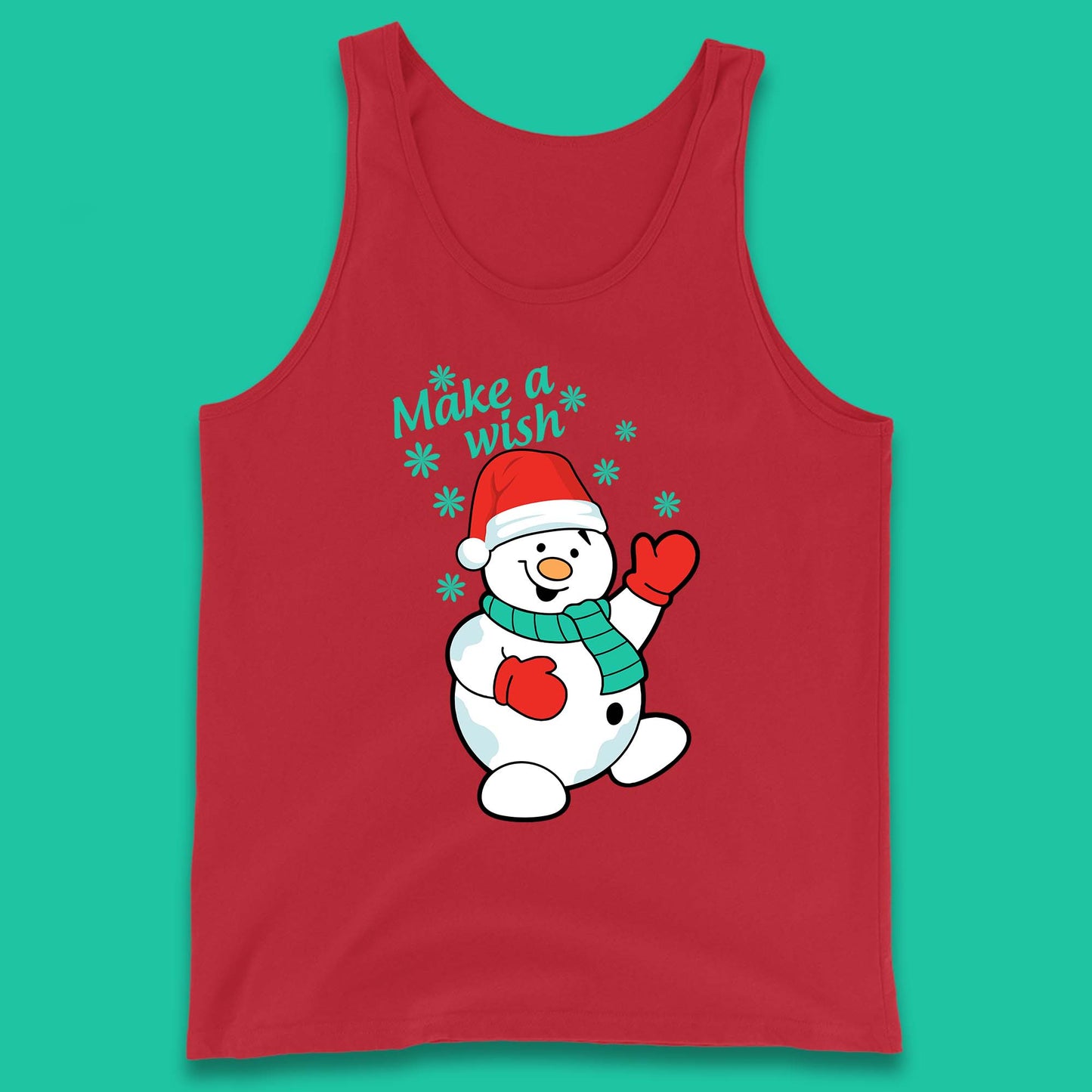 Make A Wish Snowman Christmas Tank Top