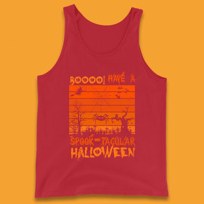 Booo Have A Spook Tacular Halloween Graveyards With Dead Tree Horror Scary Tank Top