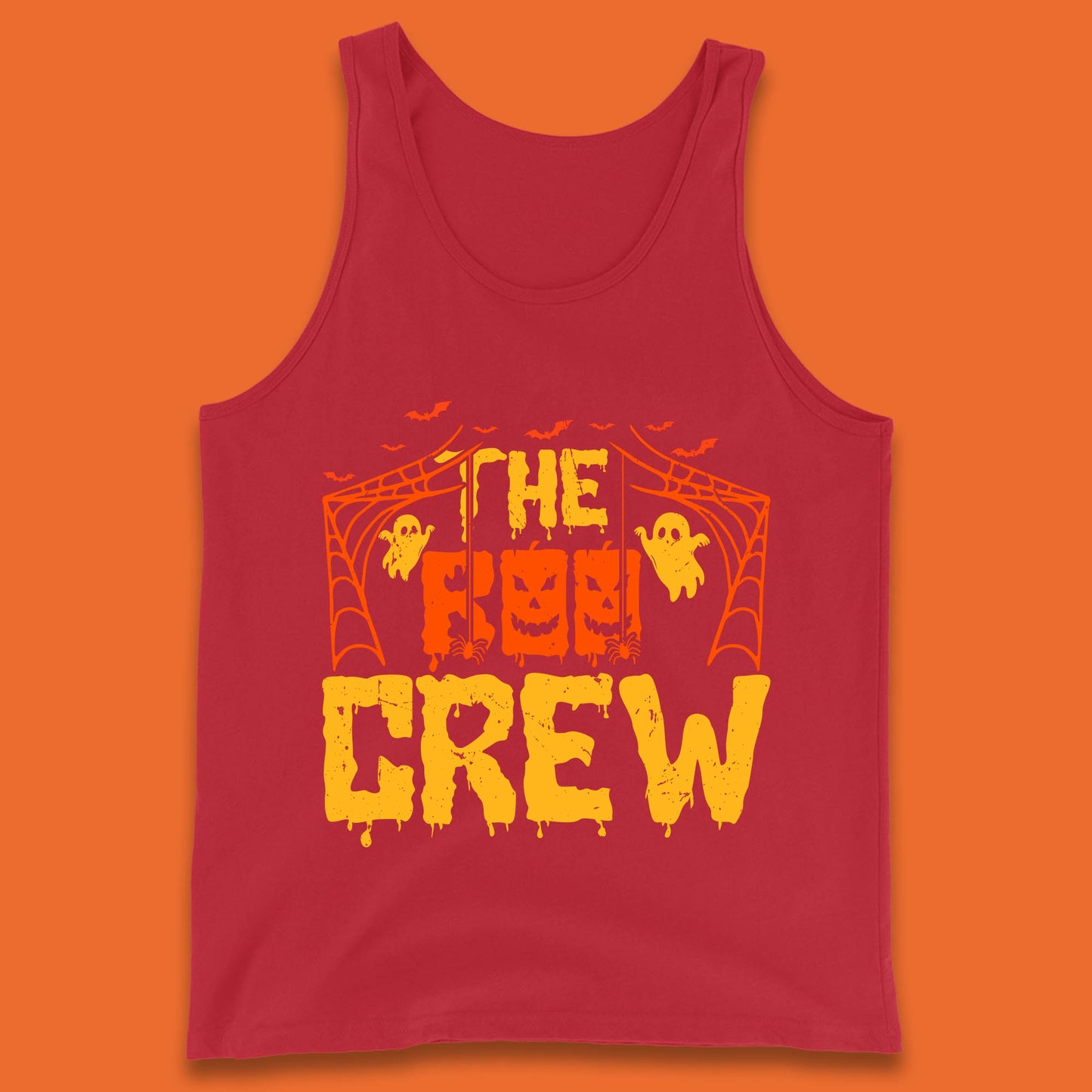 The Boo Crew Halloween Horror Spooky Boo Squad Matching Halloween Costume Tank Top