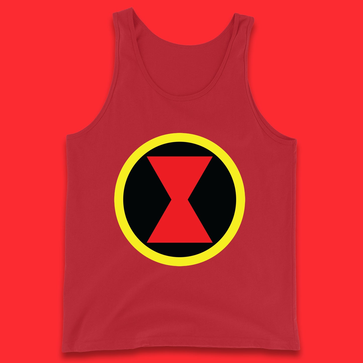 Black Widow Diy Black Symbol Logo Marvel Avengers Superhero Marvel Comics Gift for Marvel Fan Tank Top