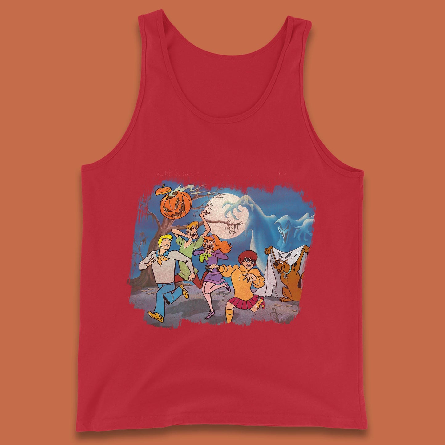 Scooby Doo & Gang Halloween Horror Scary Ghost Haunted Scary Night Tank Top