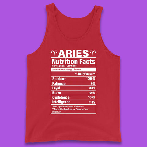 Aries Nutrition Fact Tank Top