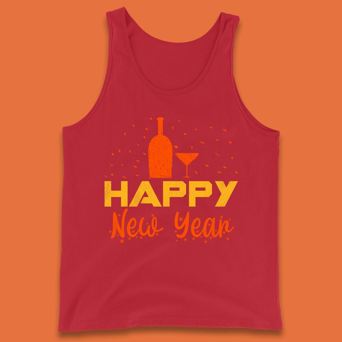 Happy New Year Wine Drinking Tank Top