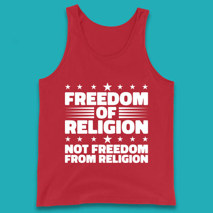 Freedom Of Religion Not Freedom From Religion Separation Of Church Of State Anti-Fascist Tank Top
