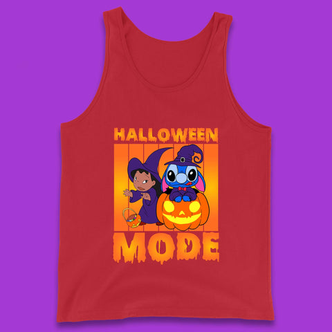 Halloween Mode Disney Lilo & Stitch Halloween Pumpkin Witch Hat Stitch Spooky Disneyland Trip Tank Top