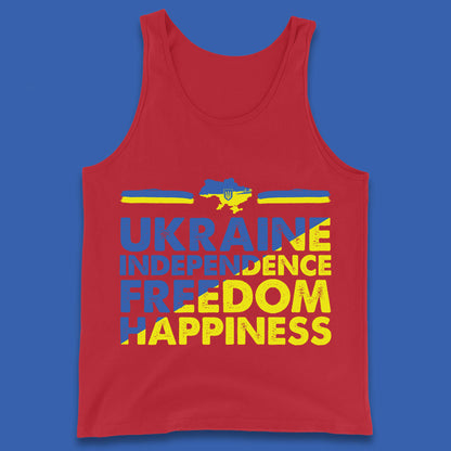 Ukraine Independence Freedom Happiness Proud Ukrainian Patriotic 24 August Independence Day Tank Top