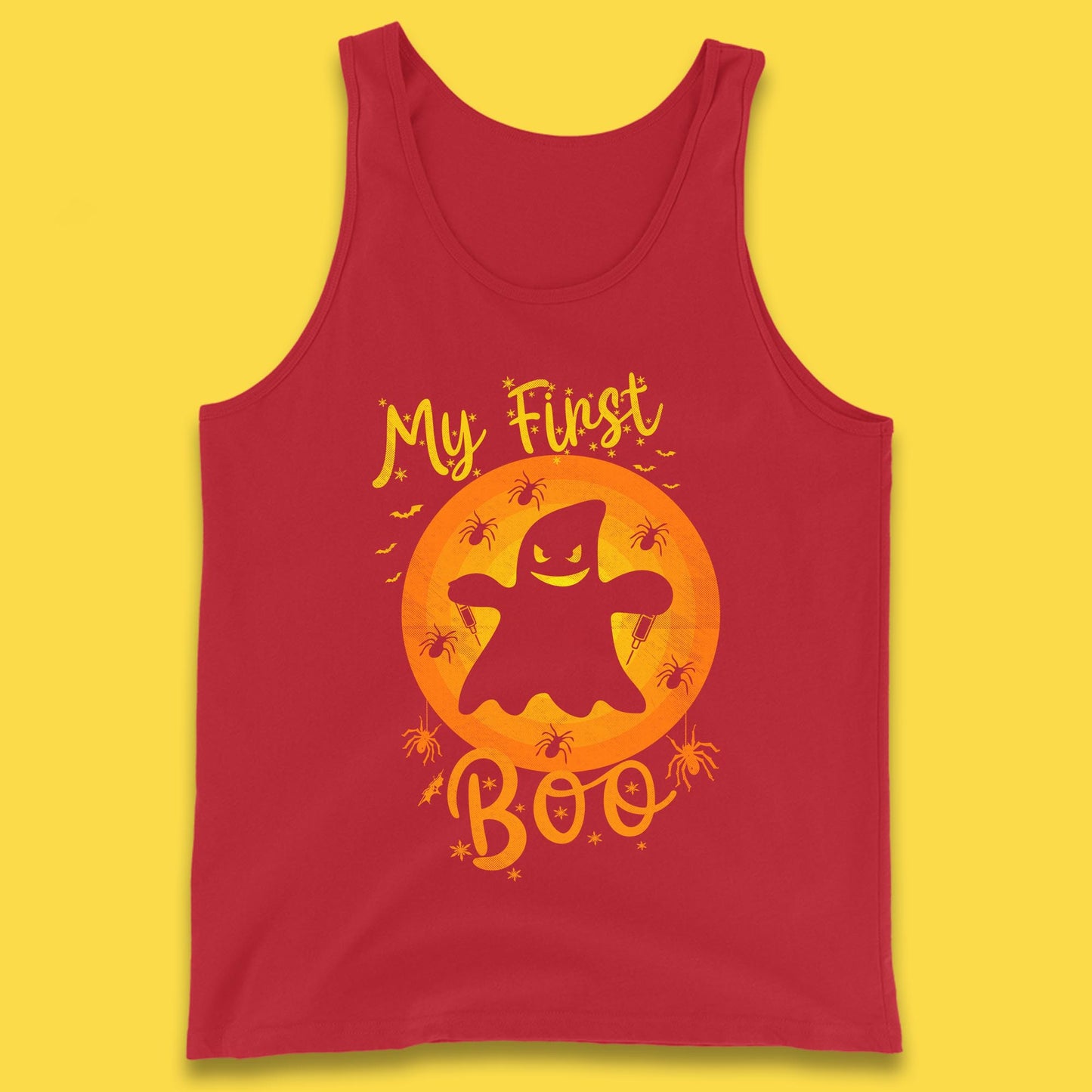 My First Boo Halloween Funny Boo Ghost Horror Scary Creepy Season Tank Top