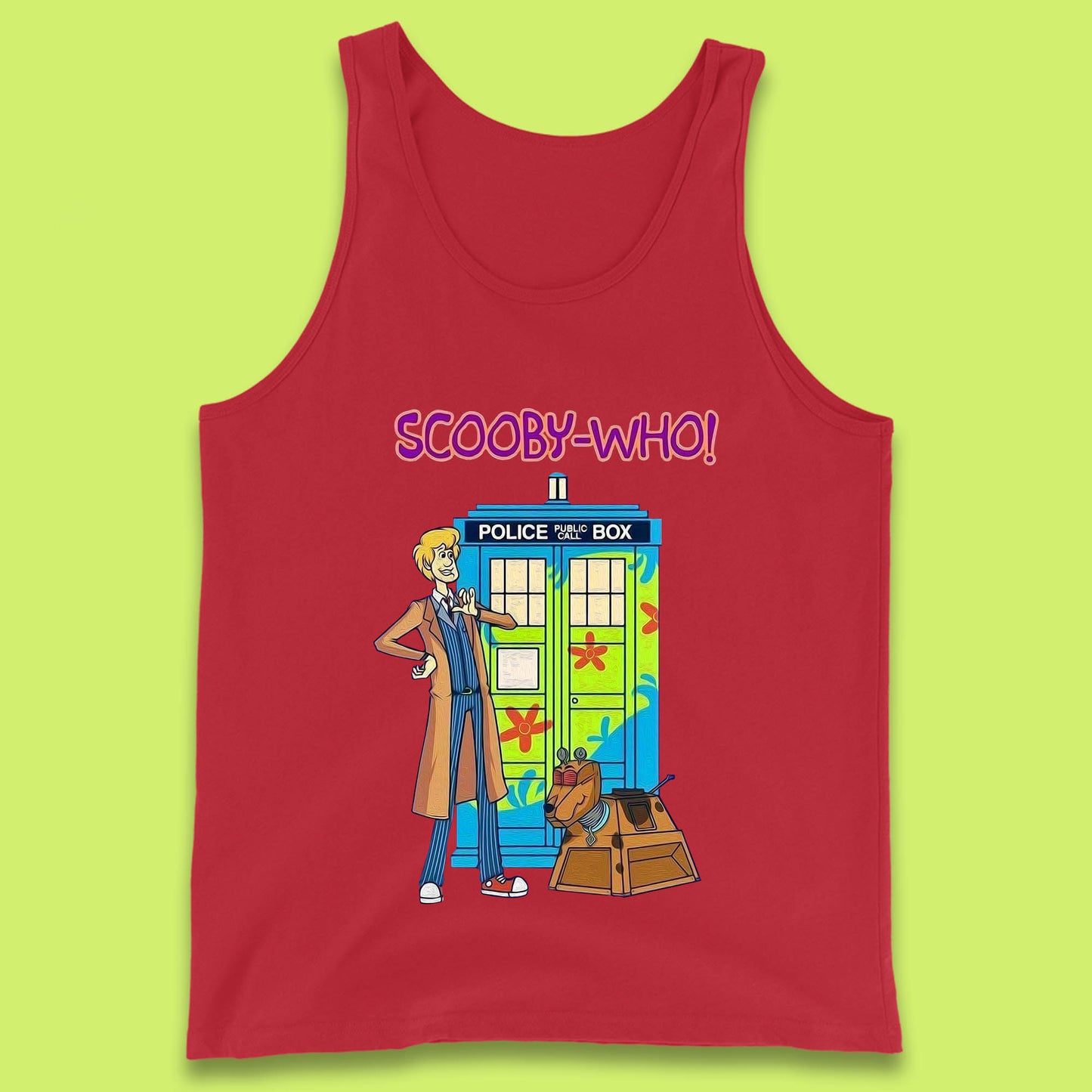 Scooby-Who Police Public Call Box  Scooby-Doo Doctor Who Tardis Police Box Tank Top