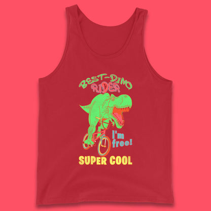 Dinosaur Riding Bicycle Tank Top
