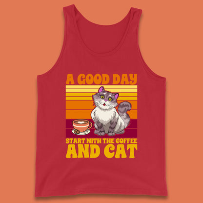 A Good Day Start With The Coffee And Cat T Shirt