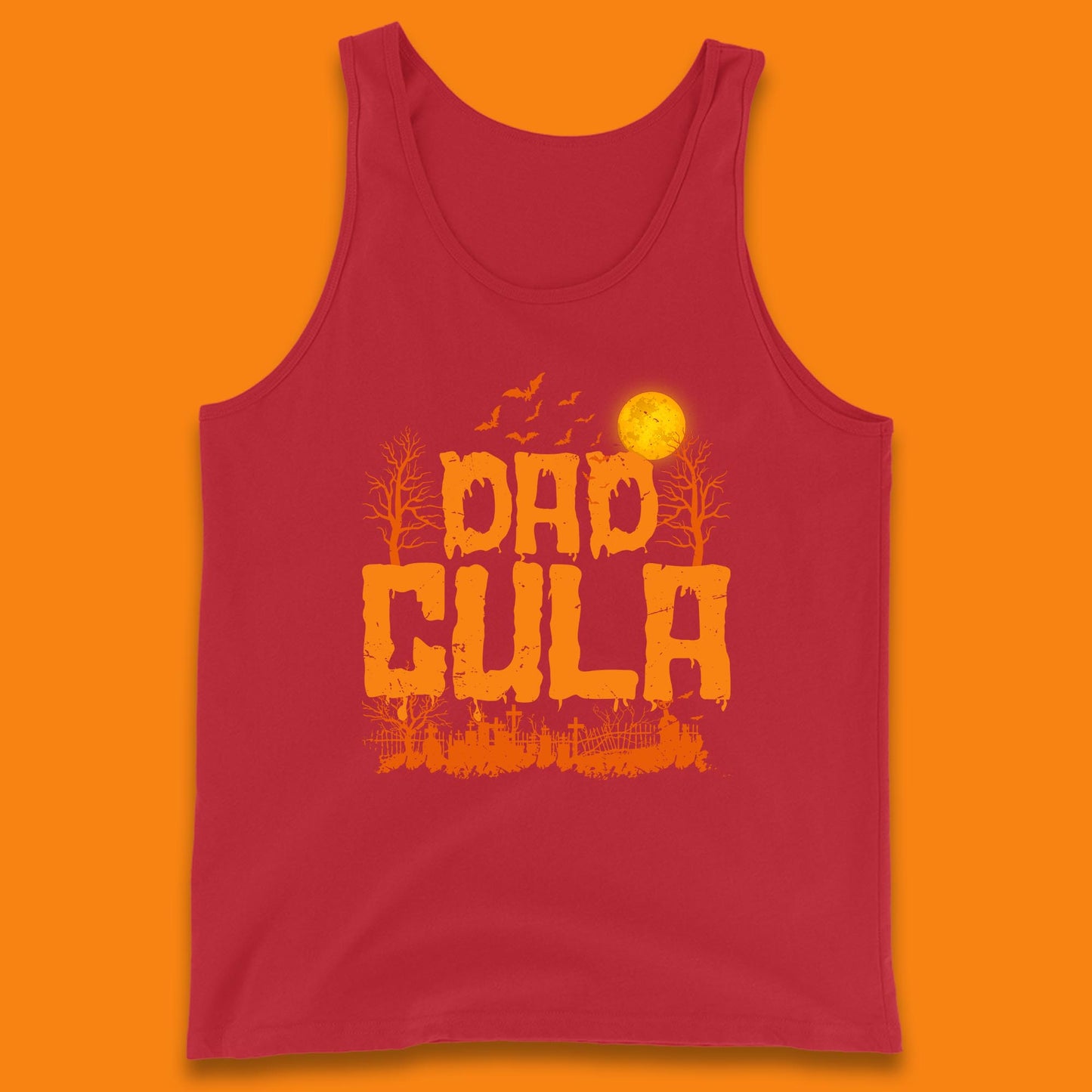 Dadcula Halloween Funny Monster Ghost Spooky Dad Gift Tank Top