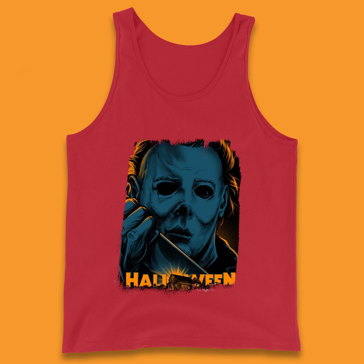 Halloween (1978) Poster Slasher Film Michael Myers Halloween Horror Thriller Movie Character Tank Top