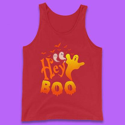 Whispers in the Moonlit Night Hey Boo Horror Scary Costume Halloween Boo Wear Tank Top