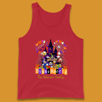 Personalised Disneyworld Halloween Family Disneyland Castle Mickey And Friends Disney Trip Tank Top