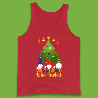 who farted christmas gnomes funny tank top