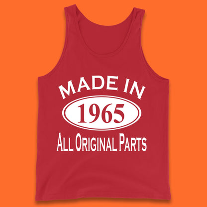 Made In 1965 All Original Parts Vintage Retro 58th Birthday Funny 58 Years Old Birthday Gift Tank Top