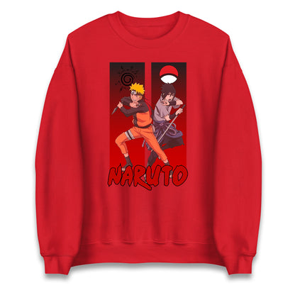 naruto eight trigrams sealing and sasuke uchiha crest sweatshirt