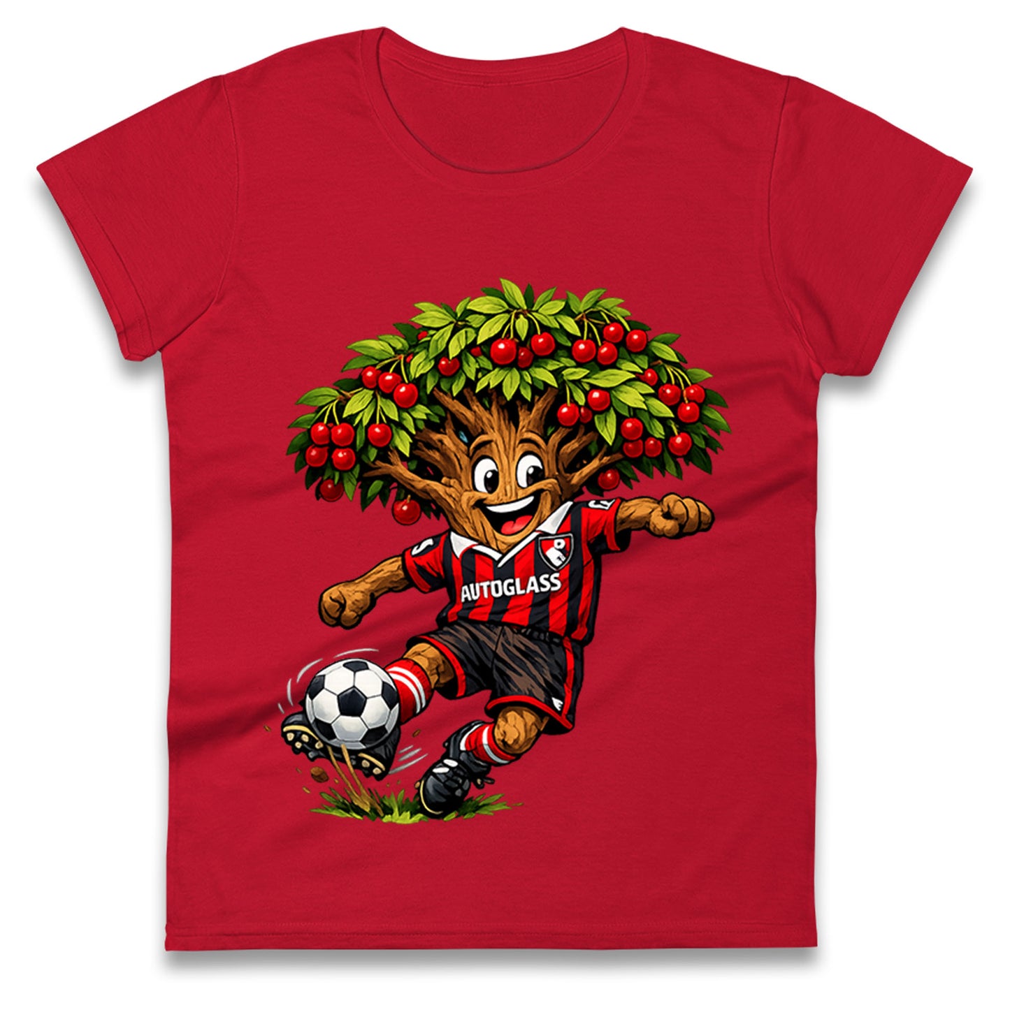Retro AFC Bournemouth Football Ladies T Shirt 