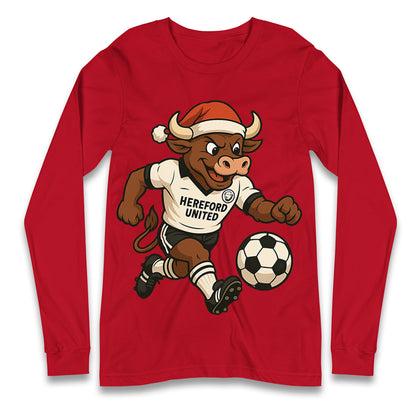 Retro Hereford Christmas Longsleeve T Shirt 