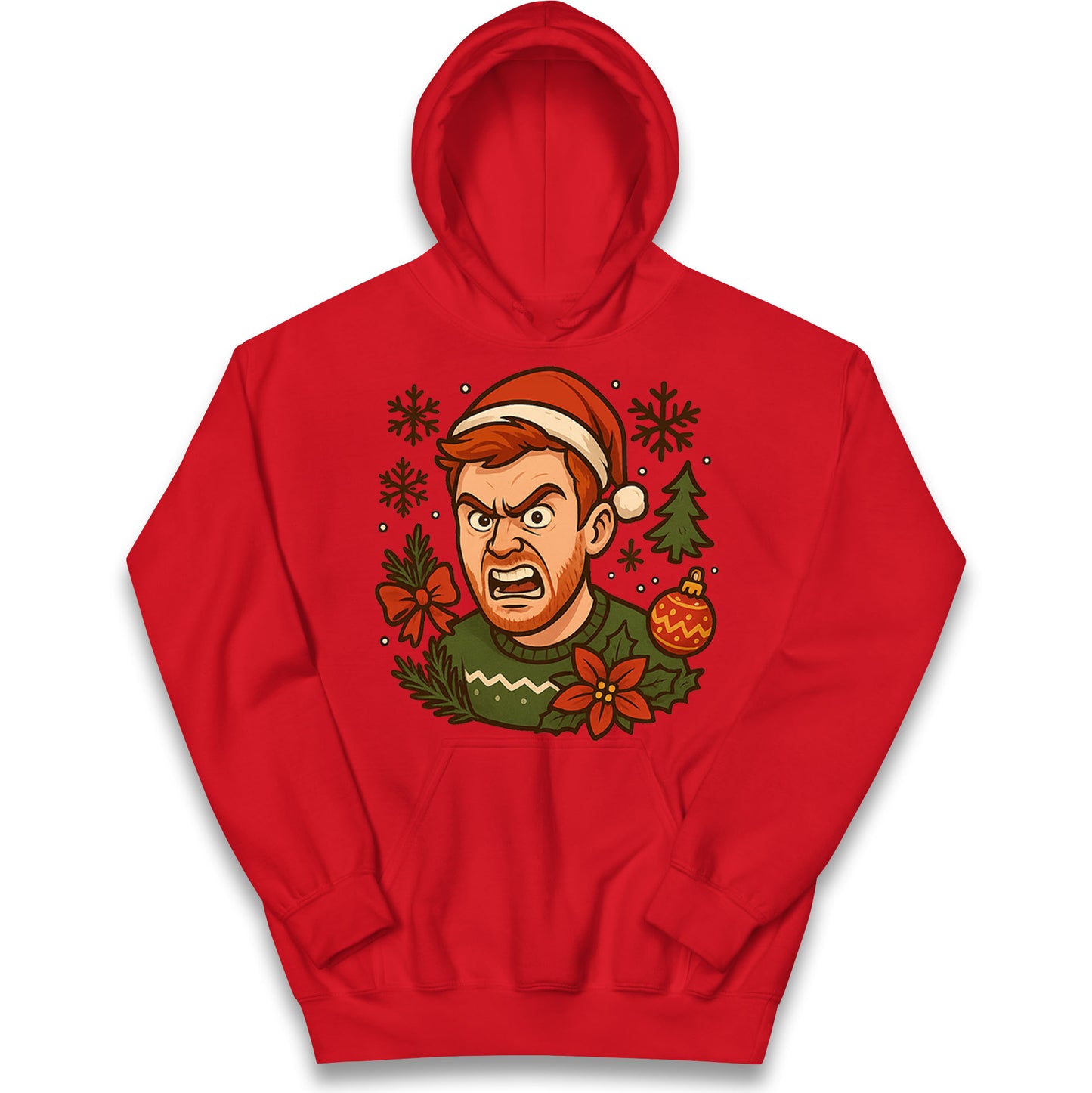 Angry Ginge Christmas Kids Hoodie
