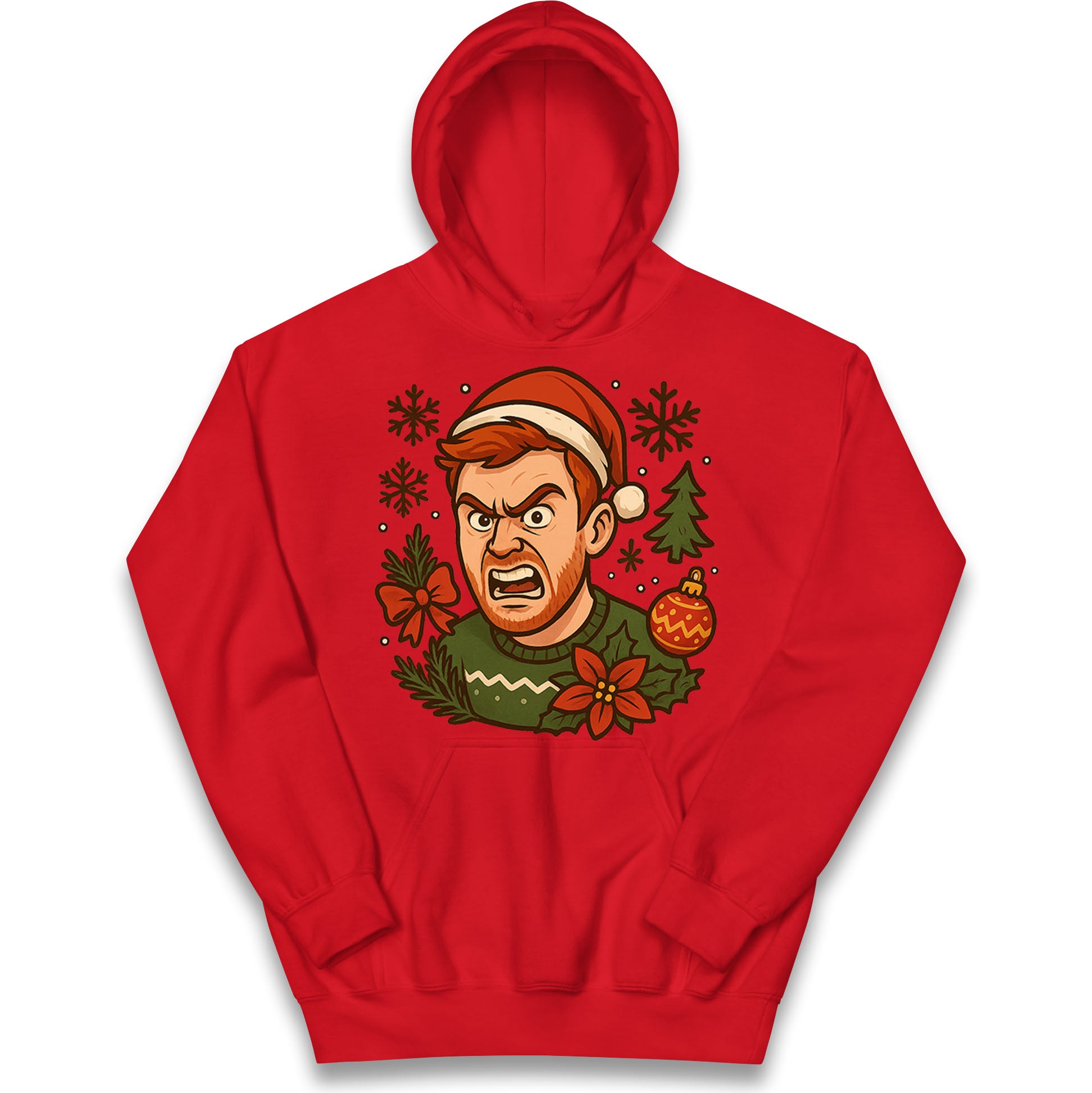 Angry Ginge Christmas Kids Hoodie

