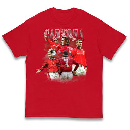 Retro Cantona Bootleg Football Kids T Shirt