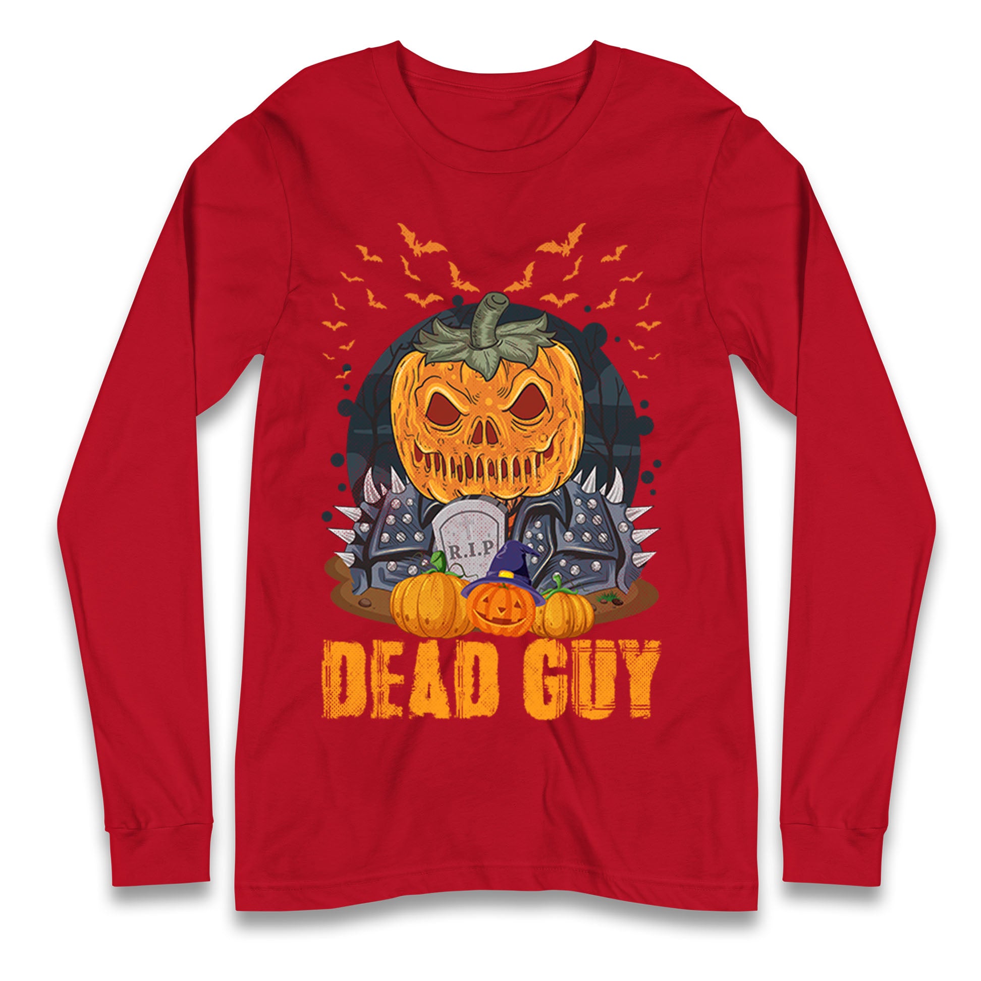 Scary Pumpkin Dead Guy Halloween T Shirt
