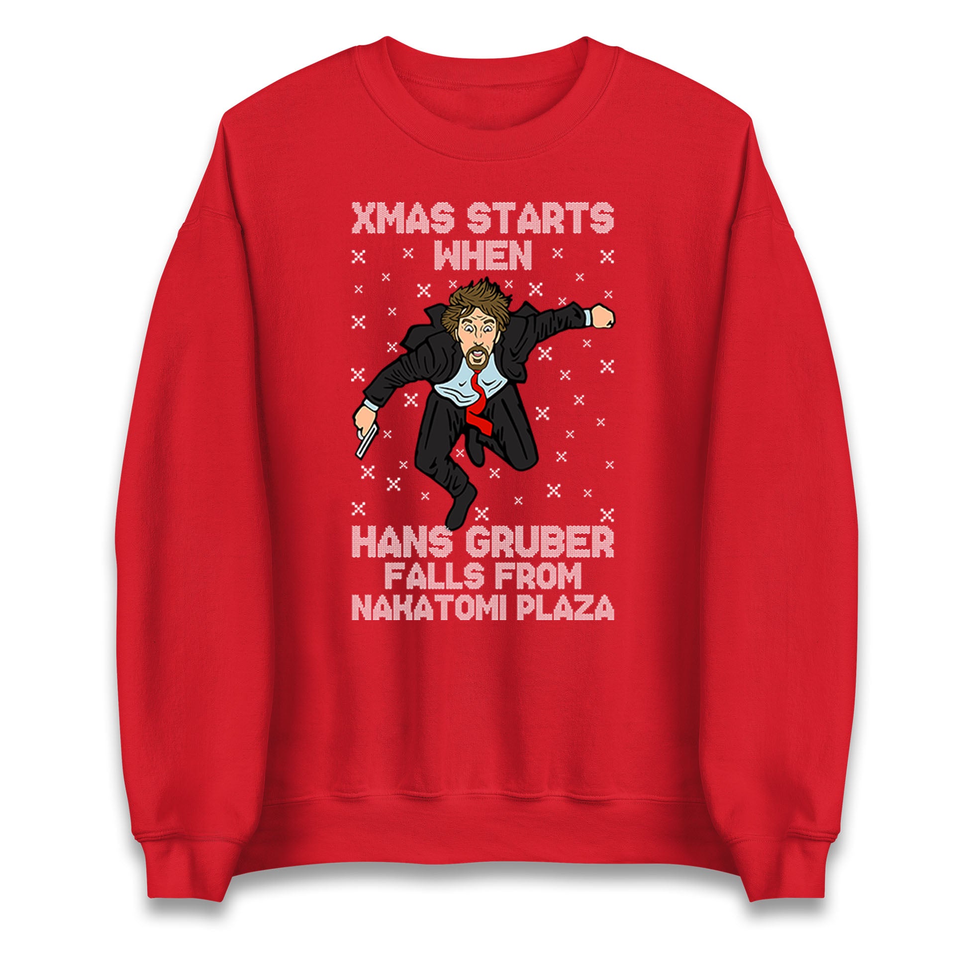 hans gruber falling sweatshirt